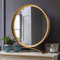 Image showing the Zandar Iron Round Table Mirror product.