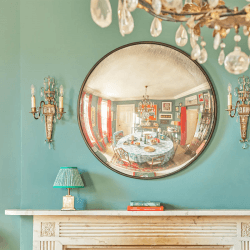 Image showing the Grouper Antiqued Glass Convex Mirror, 90cm product.