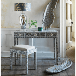 Image showing the Mother of Pearl Console Table, Grey product.
