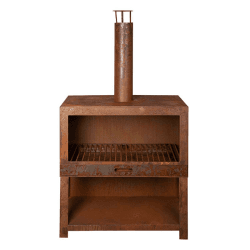 Image showing the Outdoor Heater and Wood Store, H76.5cm, Rust product.