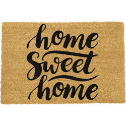 Image showing the Home Sweet Home Doormat, 60 x 40cm, Natural & Black product.