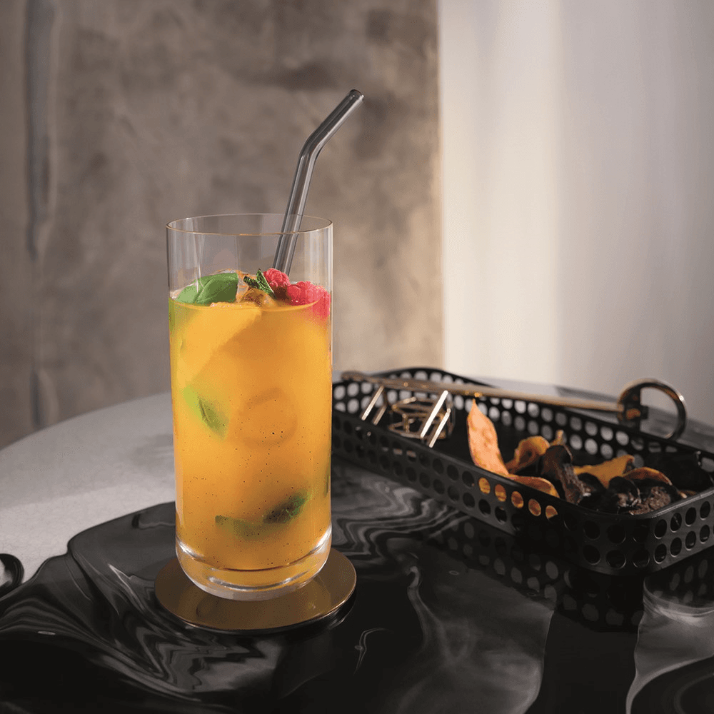 La Divina Set of 4 long tumblers, 440ml, Crystal Glass
