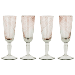 Image showing the Llanera Set of 4 Champagne Glasses, 200ml, Plum product.