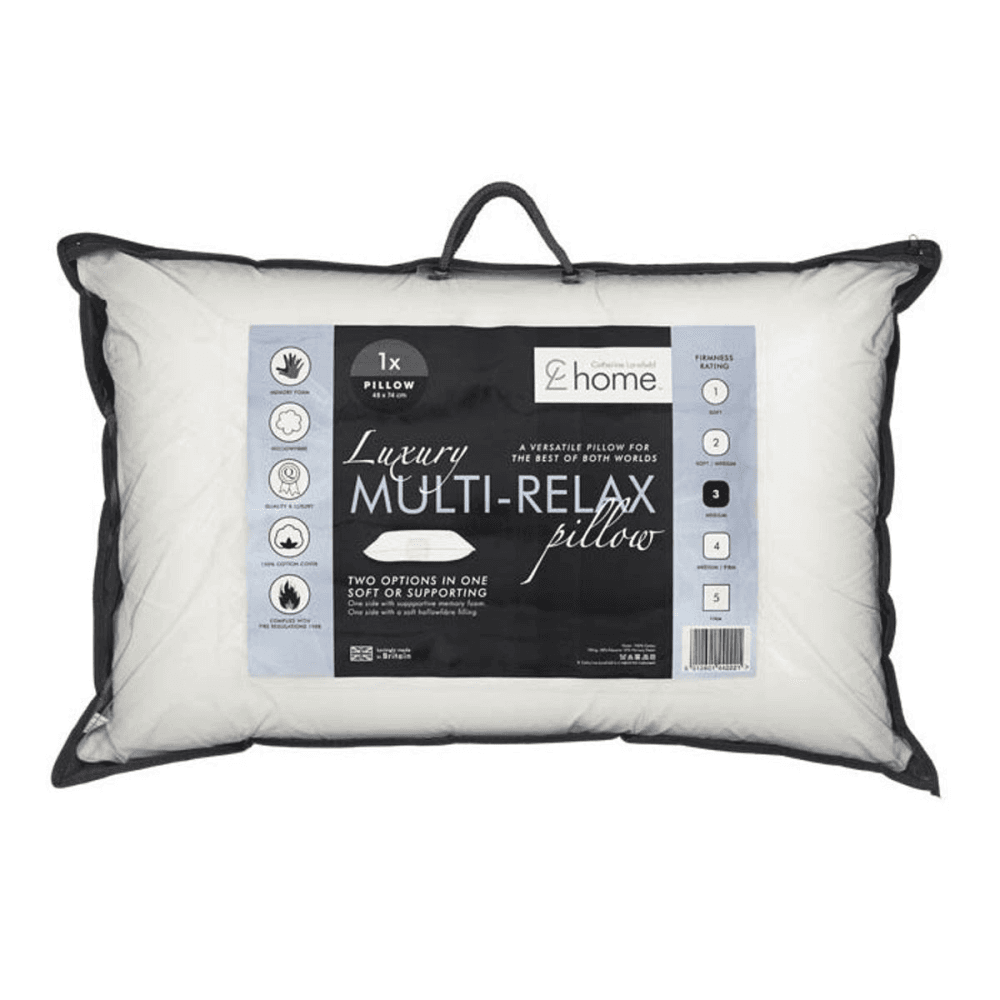 Multi Relax Single Pillow, White