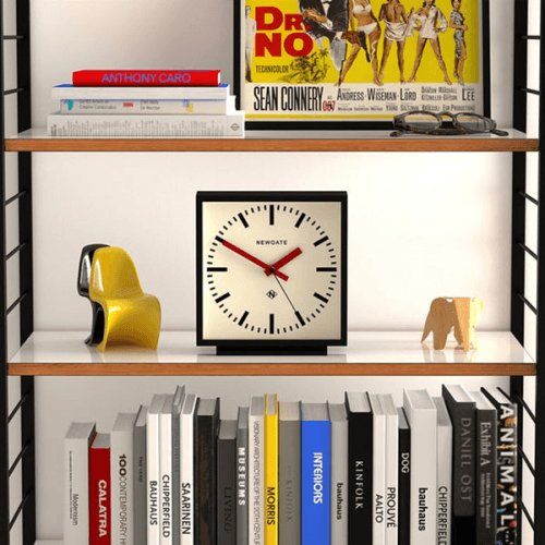 AMP Clock, H20.3 x W19.3 x D8cm, Black/Red