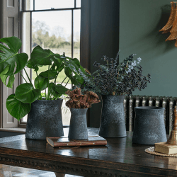 Image showing the Kew Eclectic Orangery Handthrown Palm Planter, D23cm, Basalt product.