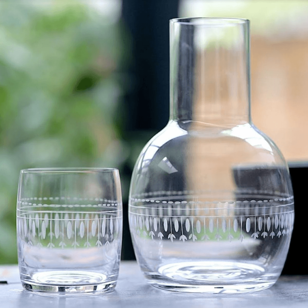 Ovals Carafe and glass, 1.3l, Crystal