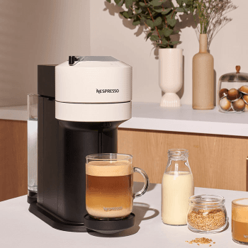 Image showing the Vertuo Next with Aeroccino Coffee Machine, White product.