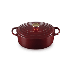 Image showing the Signature Cast Iron Oval Casserole, 29cm, Garnet product.