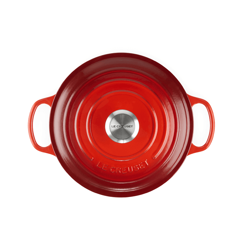 Signature Cast Iron Round casserole, 30cm - 8.1 litre, Cerise