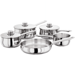 Image showing the 1000 5 piece saucepan set, Stainless Steel product.