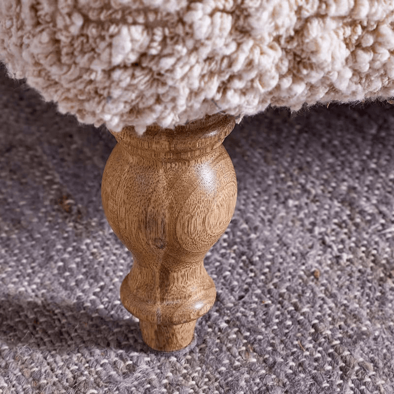 Otas Teddy Ottoman, Off White