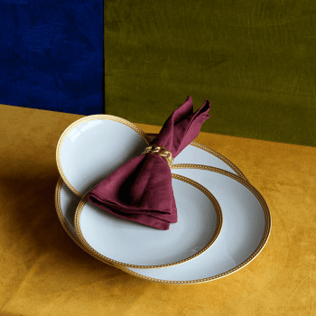 Image showing the Cuban Link Set of 4 Napkin Rings, D6cm, Gold product.