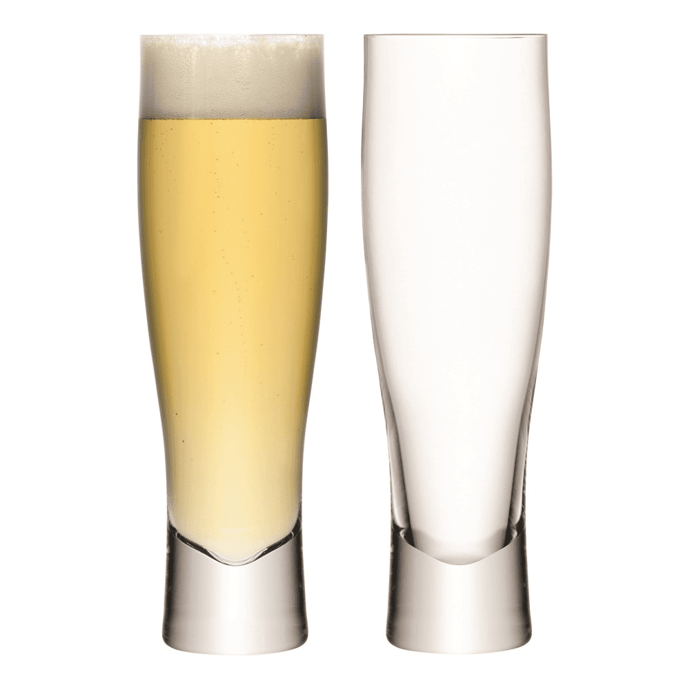 Bar Pair of lager glasses, 550ml, clear