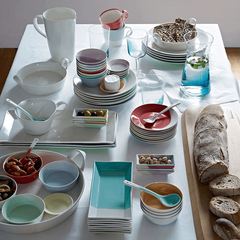 1815 Brights Set of 8 square trays, 12cm, mixed colours