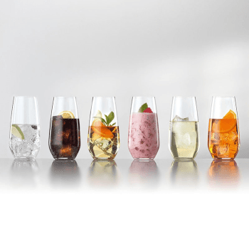 Image showing the Authentis Casual Set of 6 Summer Drinks Glasses, 550ml, Clear product.