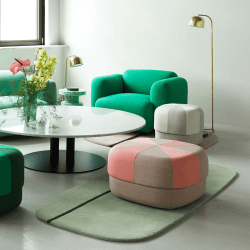 Image showing the Circus Pouf, H35 x D65cm, Rose product.