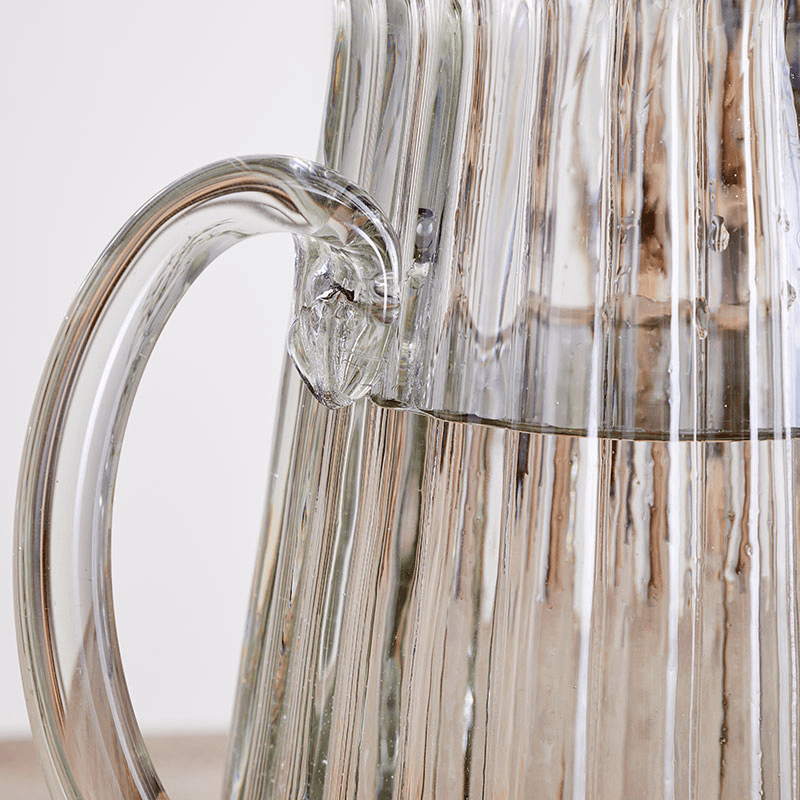 Minati Ribbed Glass Jug, 2.5L, Clear