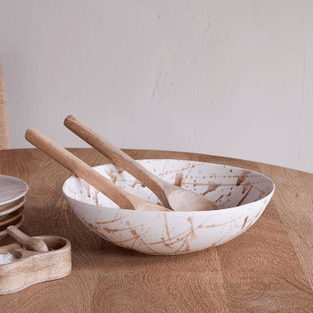 Image showing the Canela Splatter Serving Bowl, D30cm, Dusty Terracotta product.