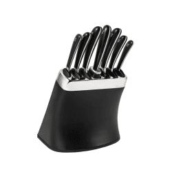 Image showing the Signature Knife Block Set with 6 Knives & Steel Sharpener, Black product.