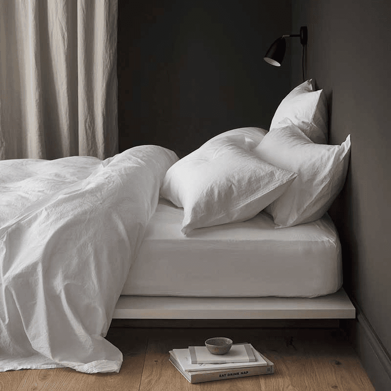 Relaxed Cotton Duvet Cover, King, Snow