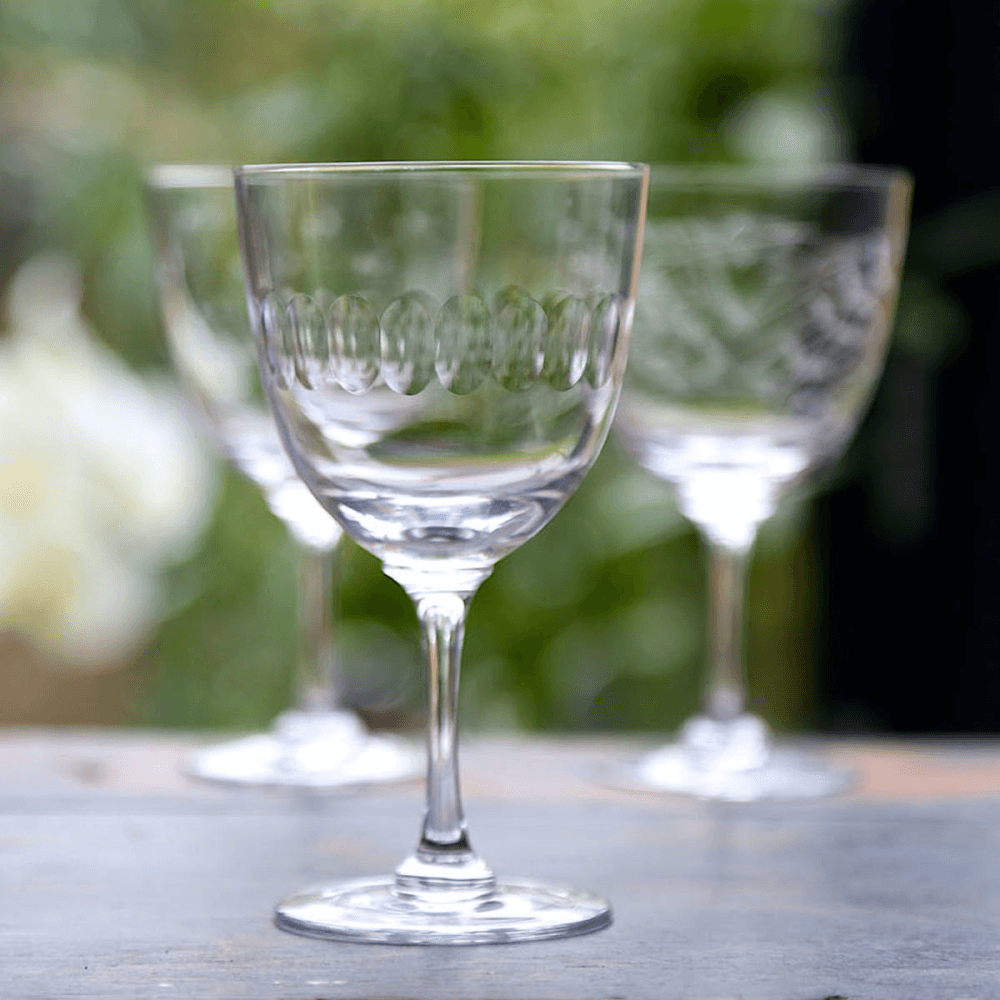 Lens Set of 6 wine glasses, 250ml, Crystal
