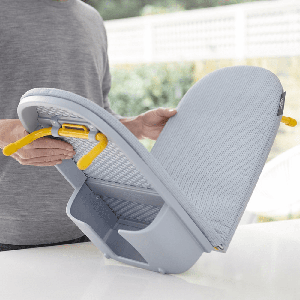 Pocket Folding Table Top Ironing Board Grey/yellow