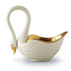 Image showing the Swan Bowl, 17 x 17cm, white product.