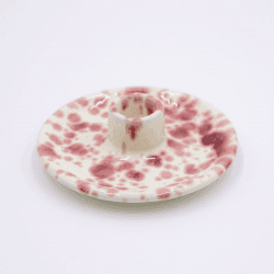 Image showing the Splatter Candle Holder, Cranberry product.