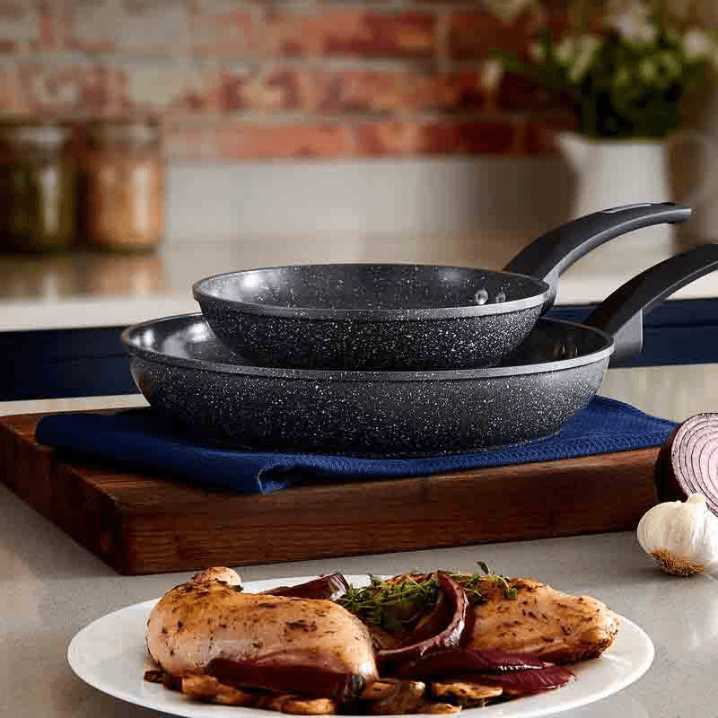 Cerastone Forged 20cm & 28cm Fry Pan Set, Grey