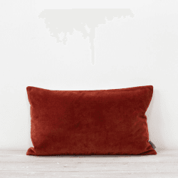 Image showing the Misi Velvet Cushion, 30 x 50cm, Rust product.