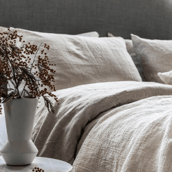 Image showing the Cotton Linen Mix Pillowcases, Standard, Oatmeal product.