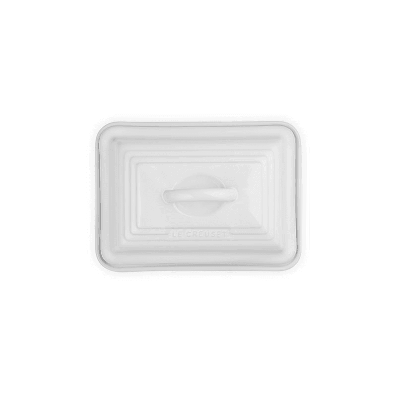Stoneware Butter Dish, White