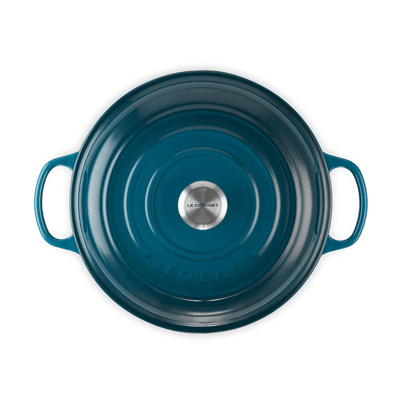 Signature Cast Iron Shallow Casserole, 30cm, Deep Teal