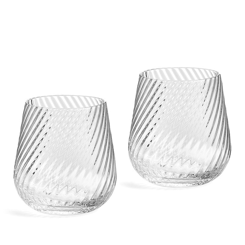 Swirl Set of 2 Tumblers, 365ml, Clear