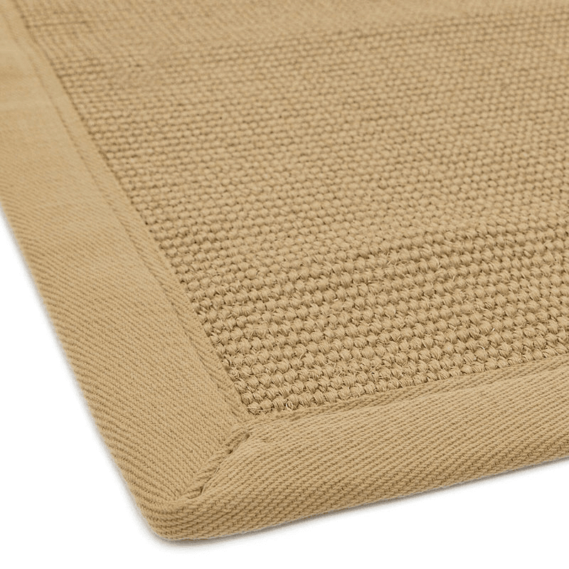 Sisal linen border runner, 160 x 230cm, linen