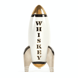 Image showing the Rocket - Whiskey Decanter, H35.5cm, White/Black/Gold product.