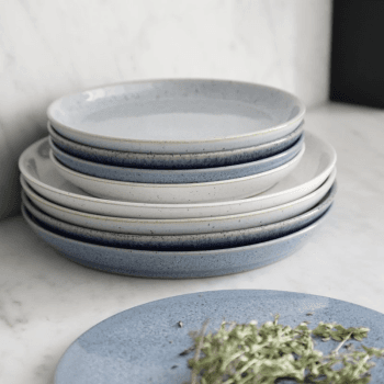 Image showing the Studio Blue 4 Piece Coupe Dinner Plate Set, 26cm, Mixed product.