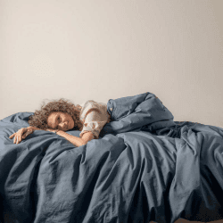 Image showing the Relaxed Cotton King Size Duvet Cover, Ink product.