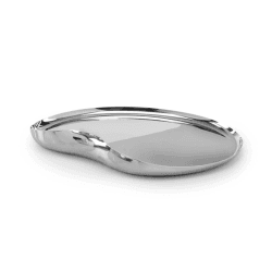 Image showing the Drift 36cm Serving Tray with Silicone Mat, Stainless Steel product.