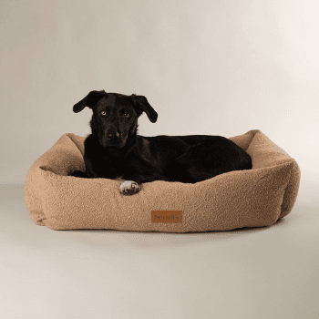 Image showing the Luxury Boucle Box Bed, 90 x 70cm, Desert Tan product.