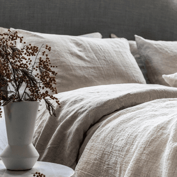 Image showing the Cotton Linen Mix Pillowcases, Standard, Oatmeal product.