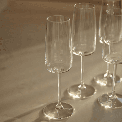 Image showing the Zero Set of 4 Champagne Glasses, 300ml product.