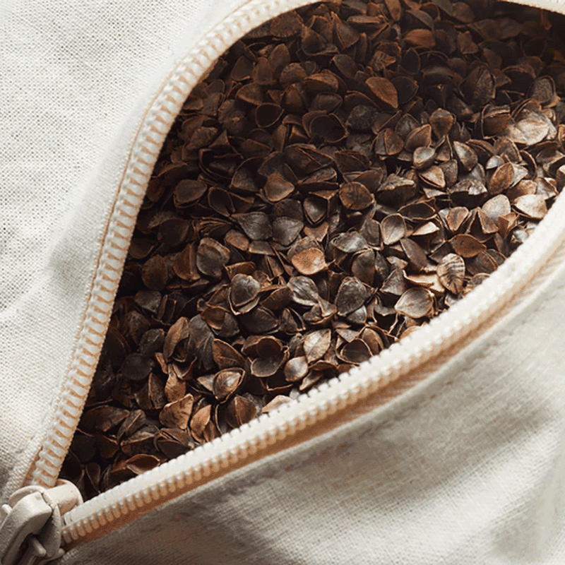 Hemp Buckwheat Zafu Meditation Cushion, Natural