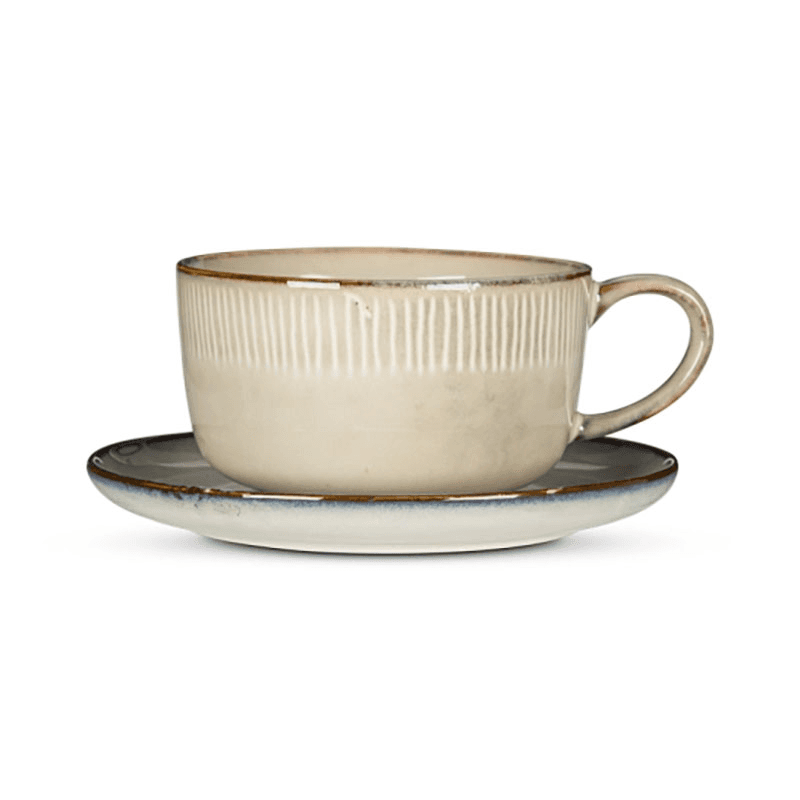 Malia Cup & Saucer, Cream