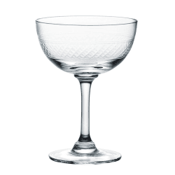 Image showing the Bands Set of 2 Crystal Champagne Saucers, 150ml, Clear product.