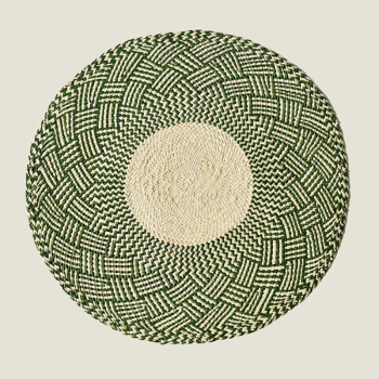 Image showing the Nariño Set of 2 Woven Placemats, D39cm, Olive Green product.