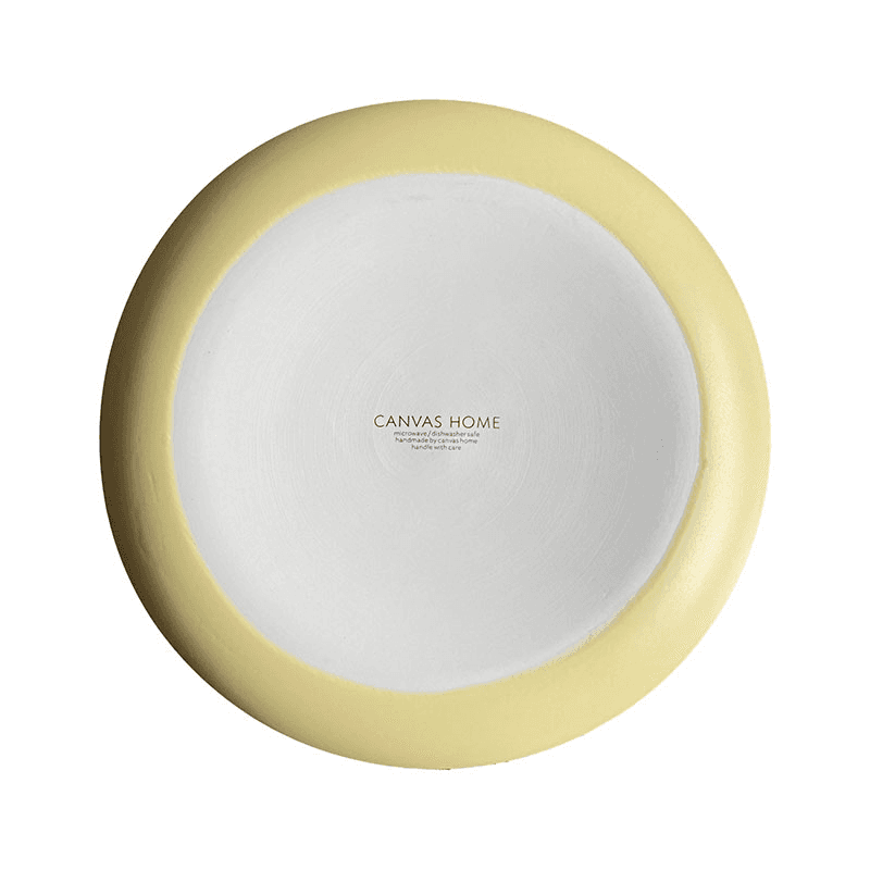 Procida Set of 4 Dinner Plates, D25cm, Yellow