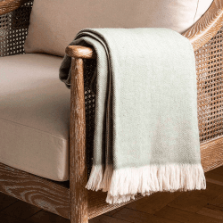 Image showing the Stockwell Herringbone Throw, 130 x 170cm, Sage product.