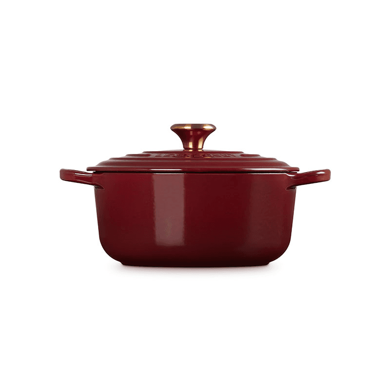 Signature Cast Iron Round Casserole, 20cm, Garnet